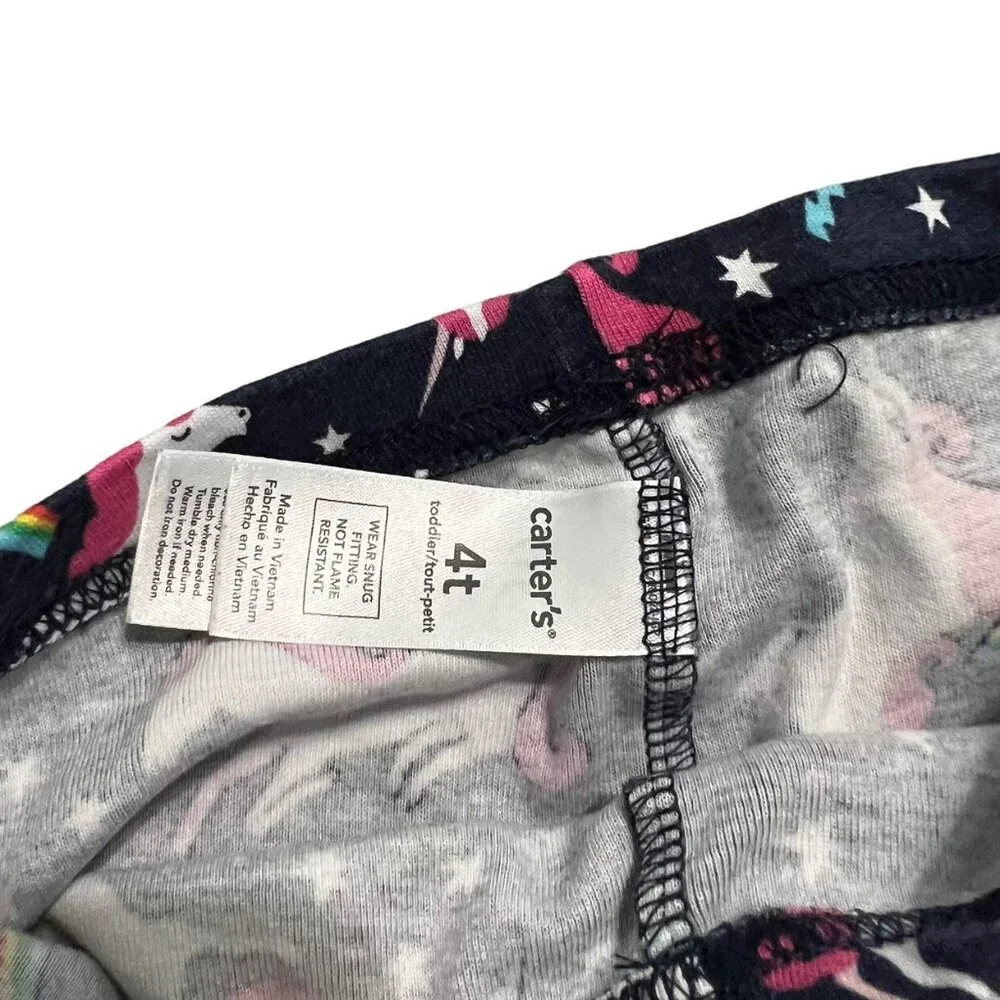 Carter's 4T 3-Piece Unicorns & Rainbows Pajamas Set